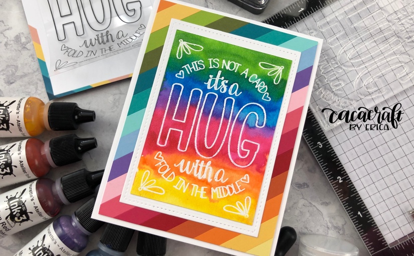 Ink On 3 + Trinity Stamps = Rainbow Shimmer!